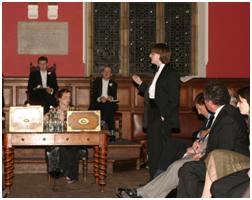 Arpil 2006 - Lori speaks to the Oxford Union