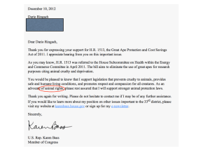 Karen Bass, Great Ape Protection and Savings Act, animal rights, animal research, animal welfare