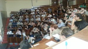 An appropriate setting for the talks and discussion in Padua.