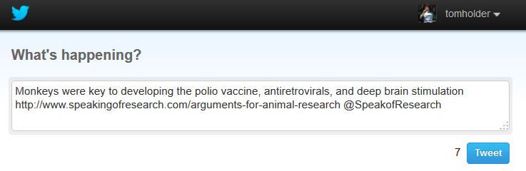 Clicking the Tweet this button will bring in up page like this