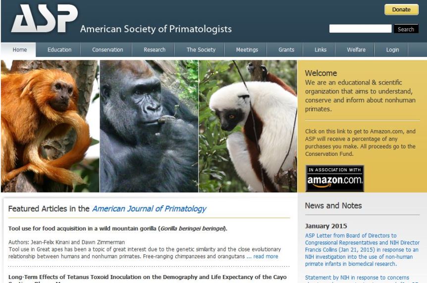 ASP home page Jan 2015