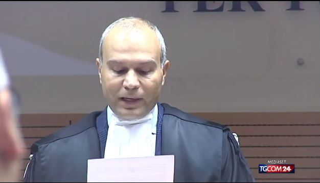 The judge delivers his verdict (Image from TGCOM24)