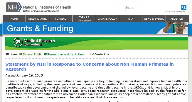 nih statement 01.28.15