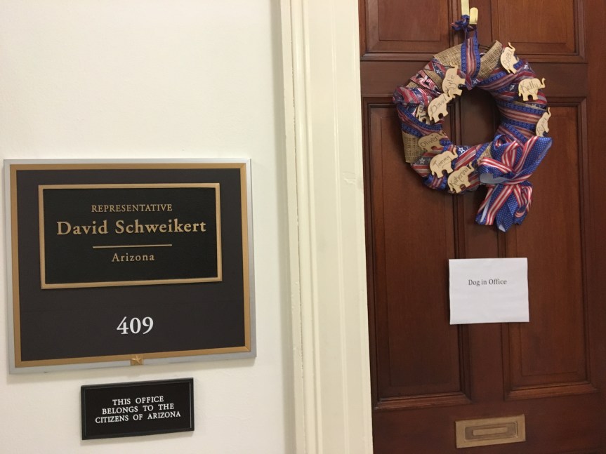 Rep. David Schweikert’s (R-AZ) dog-friendly office on Capitol Hill