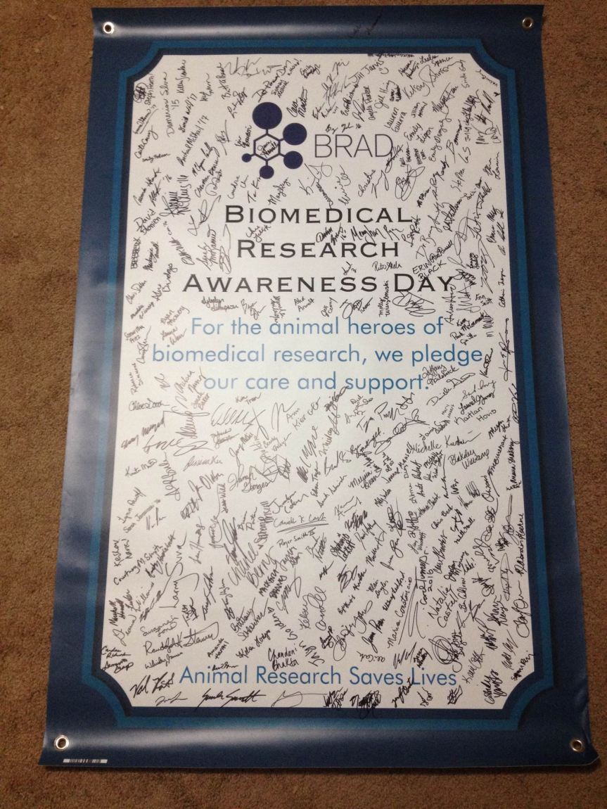 “99% of all people signed the poster at the booth, including custodial staff, maintenance, staff, faculty and students,” says Andrews. 