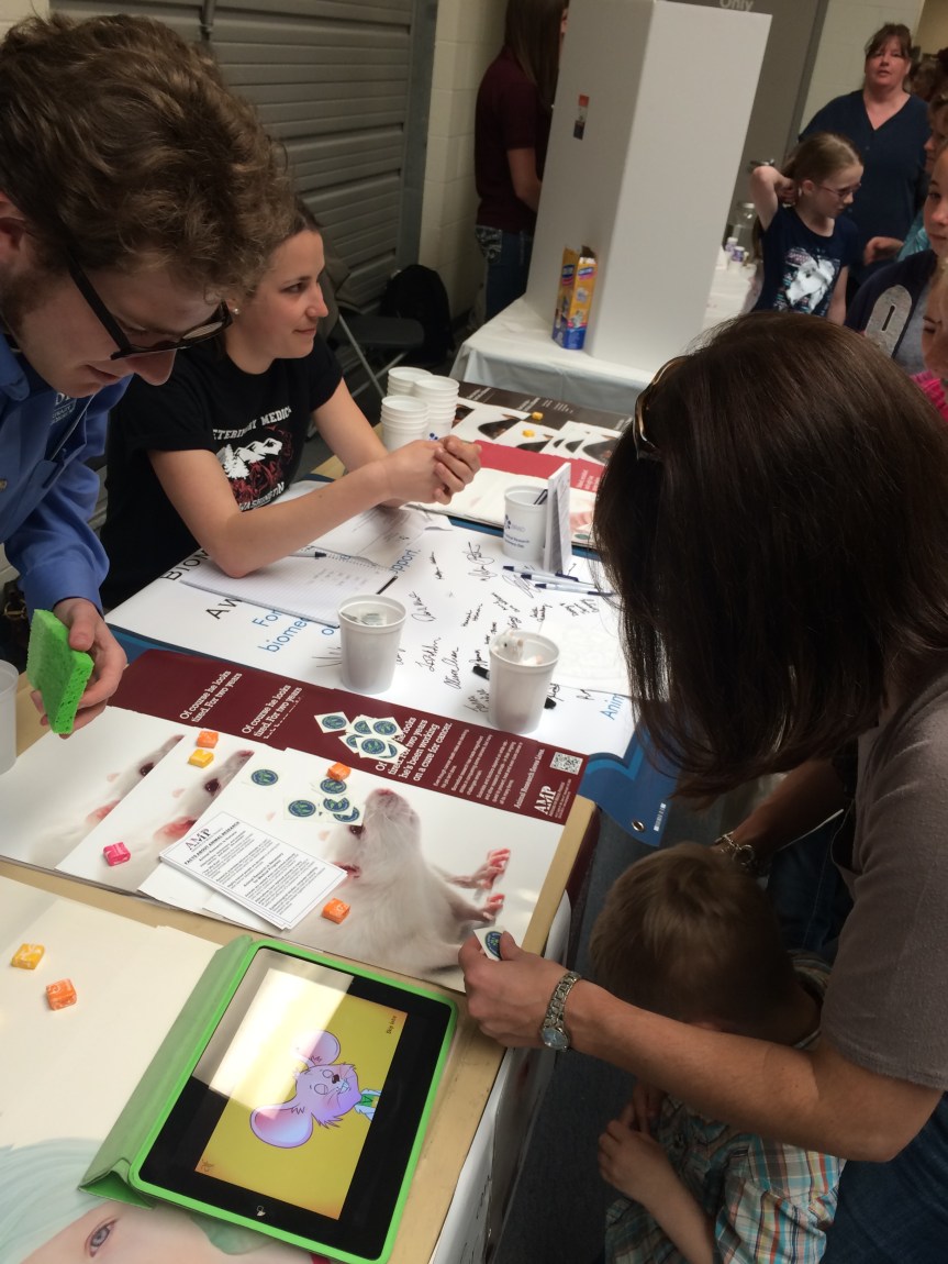 Students and parents enjoyed the interactive booth and games at Washington State University’s Veterinary School Open House