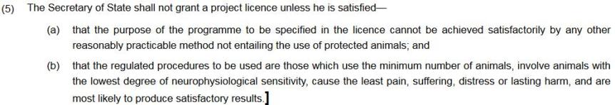 Implementation of the 3Rs in UK law