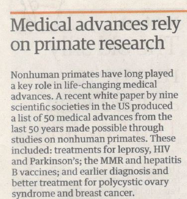 A segment of the letter printed in the Guardian